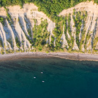 Cliffs and beaches in Izola, Slovenia