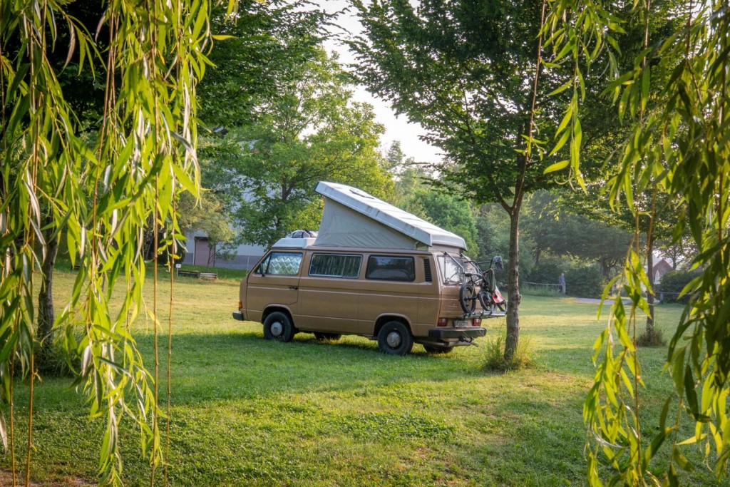 Campervan in a Slovenian camp