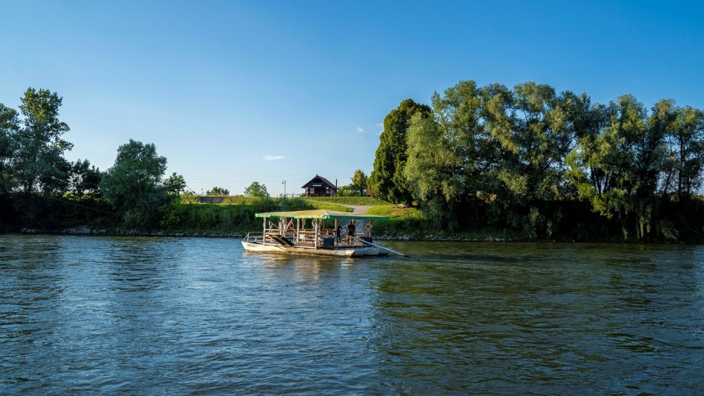 River ferry in Slovenia