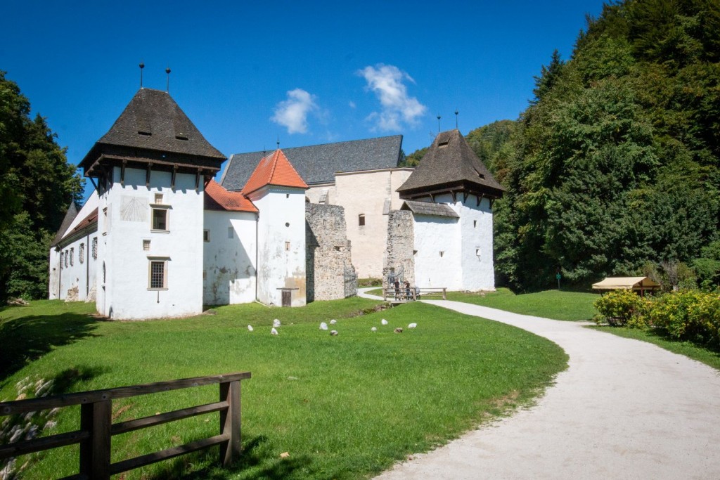 Žička Kartuzija on the cycling route through Pohorje