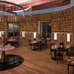 Interior of Restaurant Strelec in Ljubljana Castle