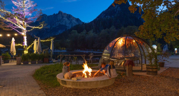 Children around fireplace at Jasna Natur Resort