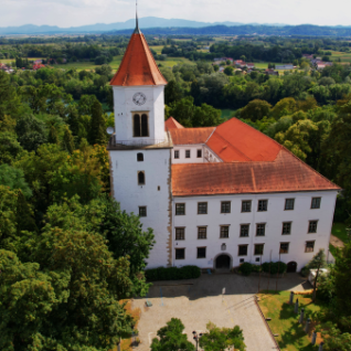 Ormož Castle, a historic landmark of Jeruzalem Slovenija, surrounded by green parkland and the Prlekija landscape.