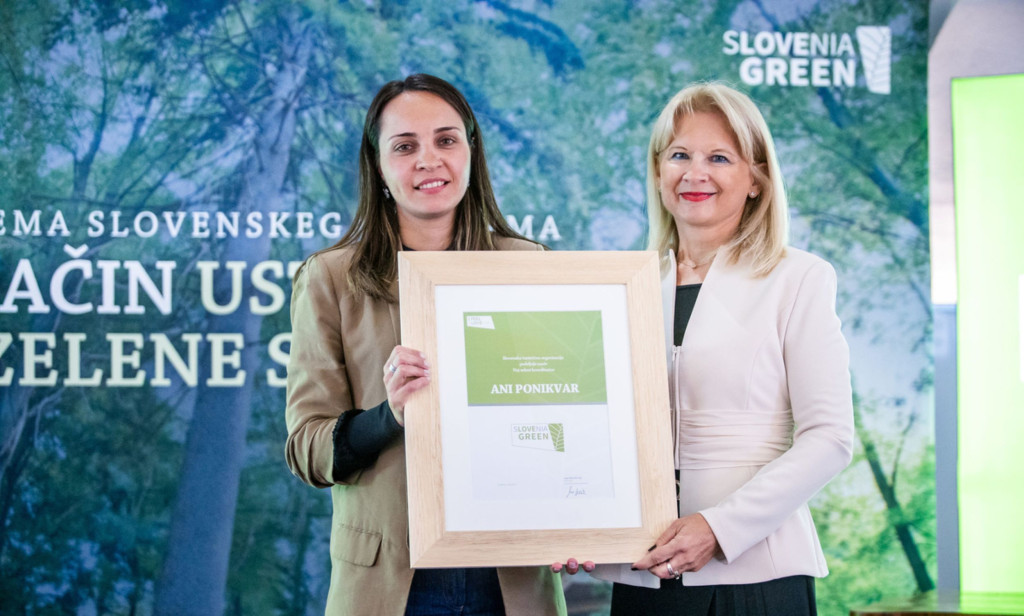Best Green Coordinator Ana Ponikvar at Green Day of Slovenian Tourism